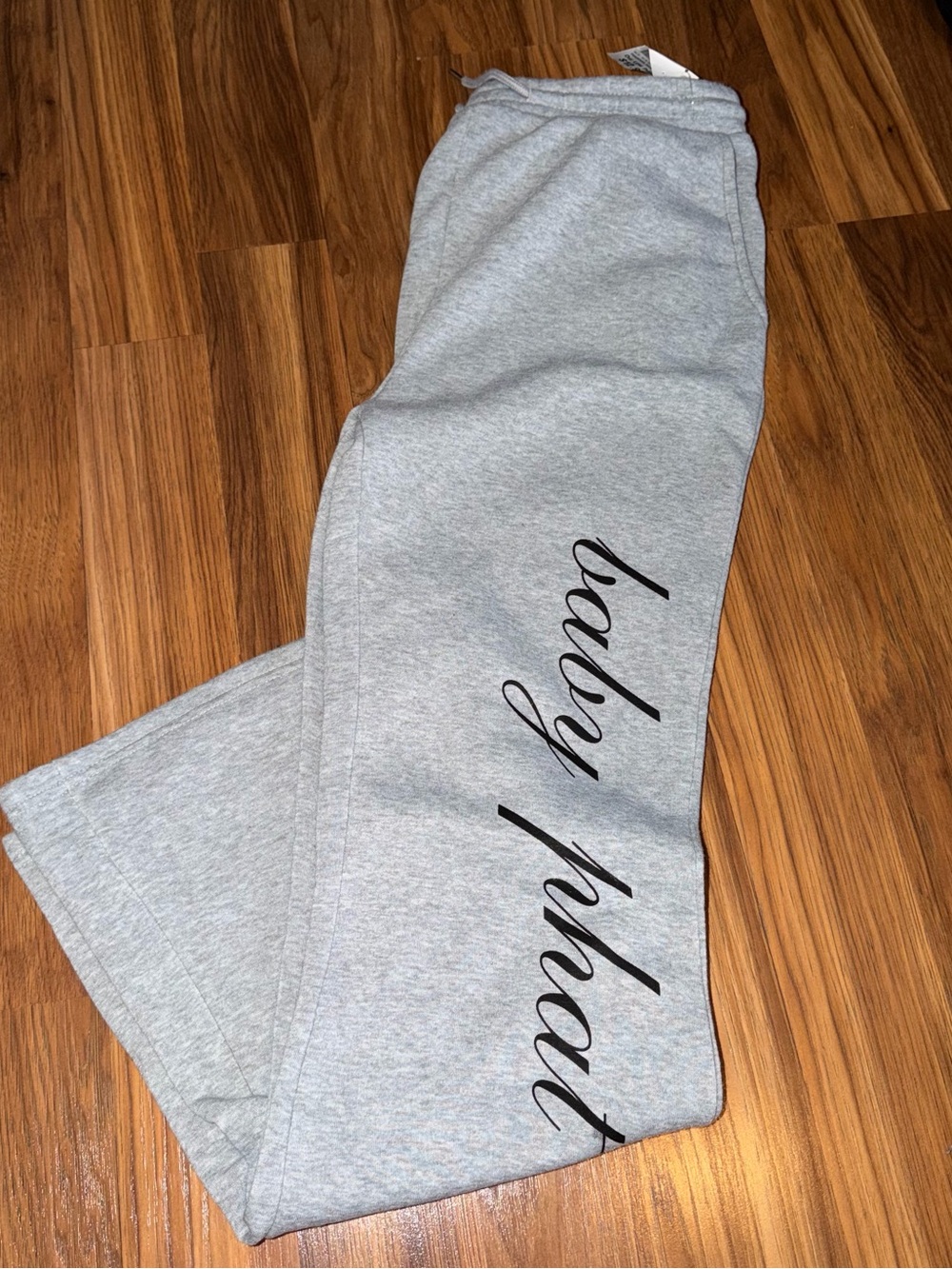 Baby Phat Gray Sweatpants with Black Script Logo